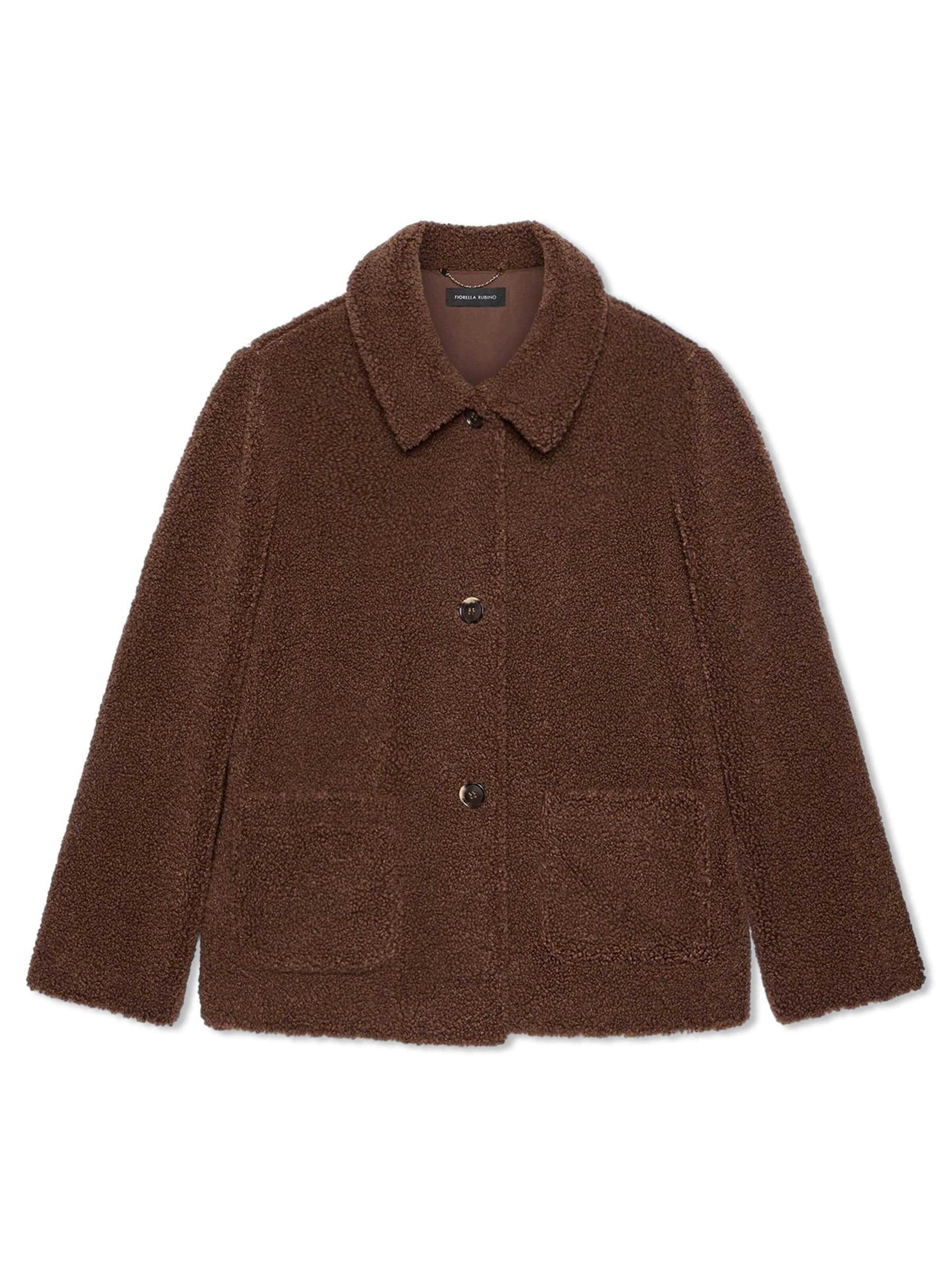 Cappotto di mezza stagione di Fiorella Rubino in marrone: frontale