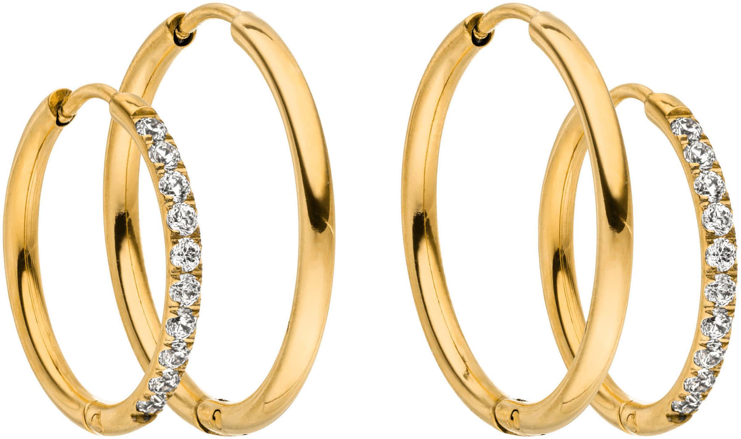 Boucles d'oreilles 'Lovely Glitter' PURELEI en or : devant