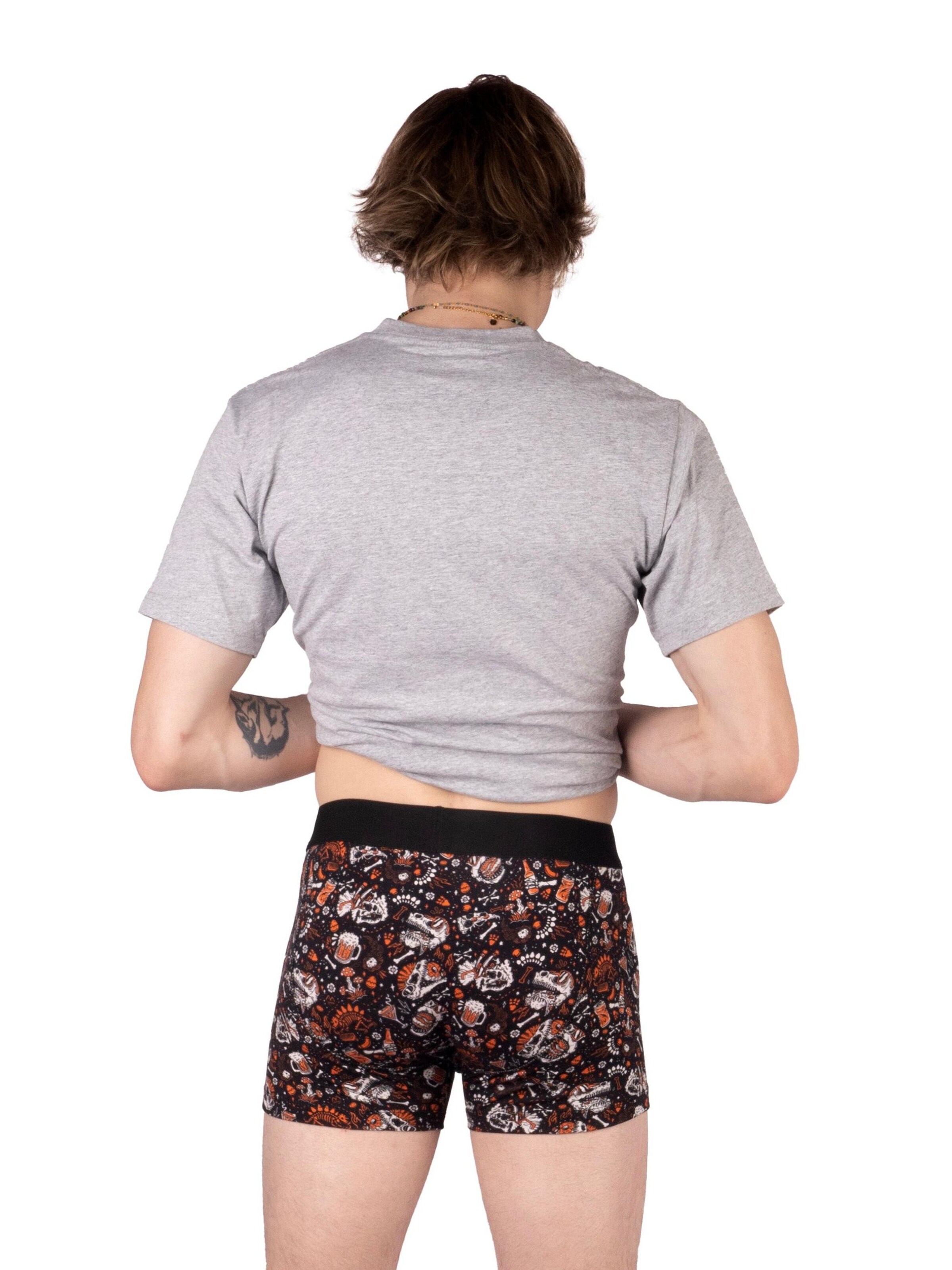 Boxer 'Slick Dinos' di American Socks in nero