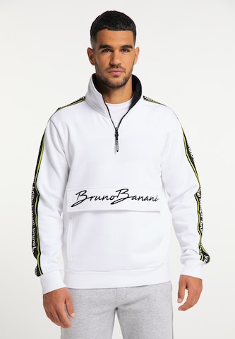 BRUNO BANANI Sweatshirt 'Morgan' in Wit: voorkant
