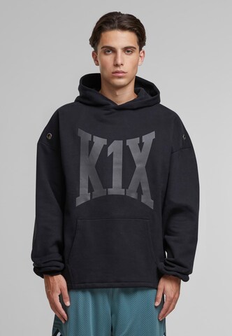 Sweat-shirt K1X en noir : devant