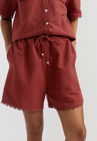 Chinti & Parker Loosefit Kalhoty – červená