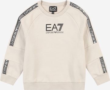 EA7 Emporio Armani Sweatshirt in Beige: front