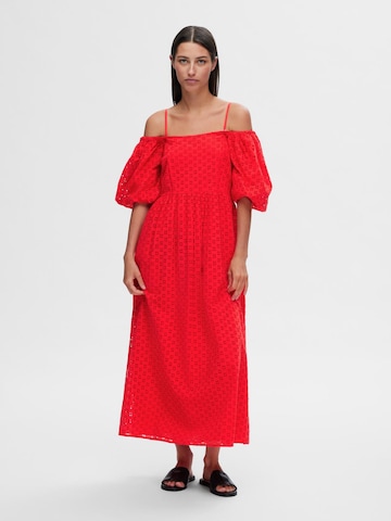 SELECTED FEMME Poletna obleka 'Anelli' | rdeča barva