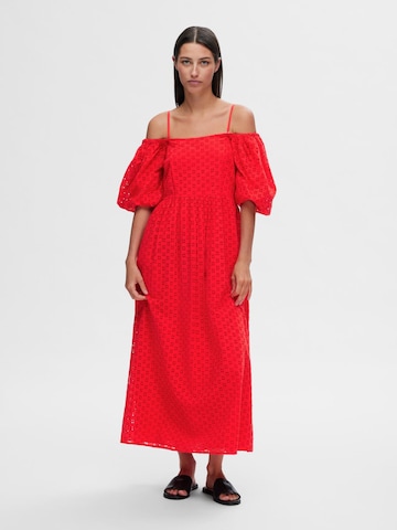 SELECTED FEMME Summer Dress 'Anelli' in Red