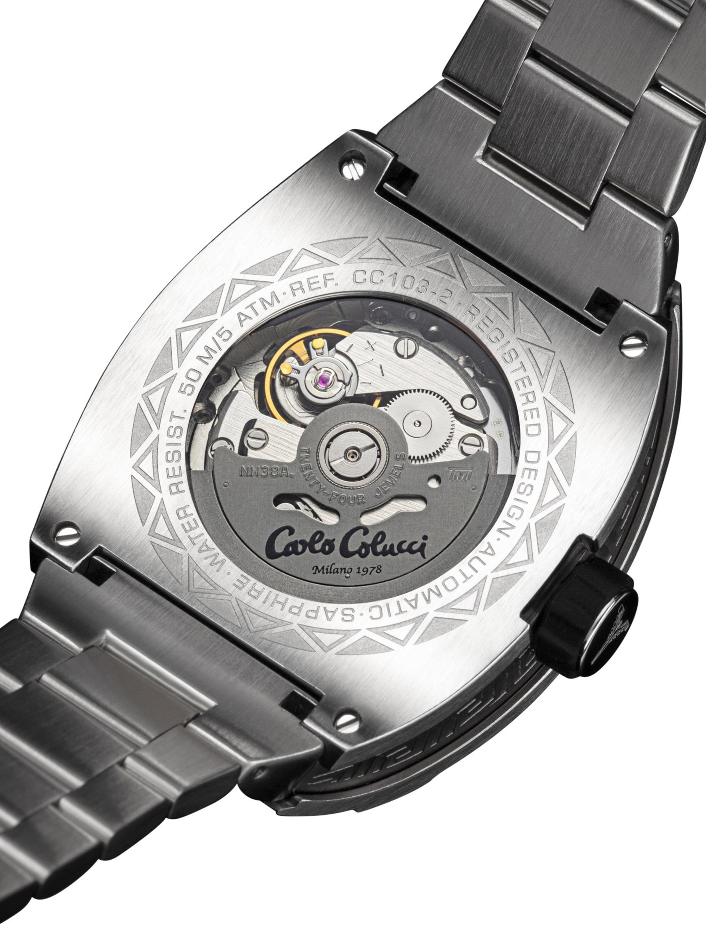 Montre à affichage analogique 'Dongilli' Carlo Colucci en argent