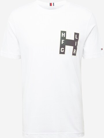 T-Shirt 'VARSITY' TOMMY HILFIGER en blanc : devant