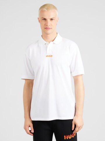 HUGO T-shirt 'Dalio' i vit: framsida