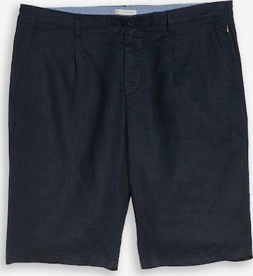 TOM TAILOR Regular Bandplooibroek in Blauw: voorkant