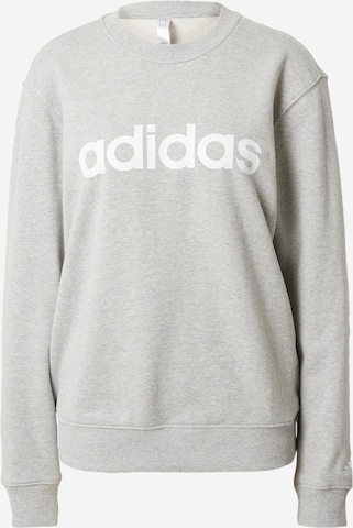 ADIDAS SPORTSWEAR - Sweatshirt de desporto 'Essentials Linear French Terry' em cinzento: frente