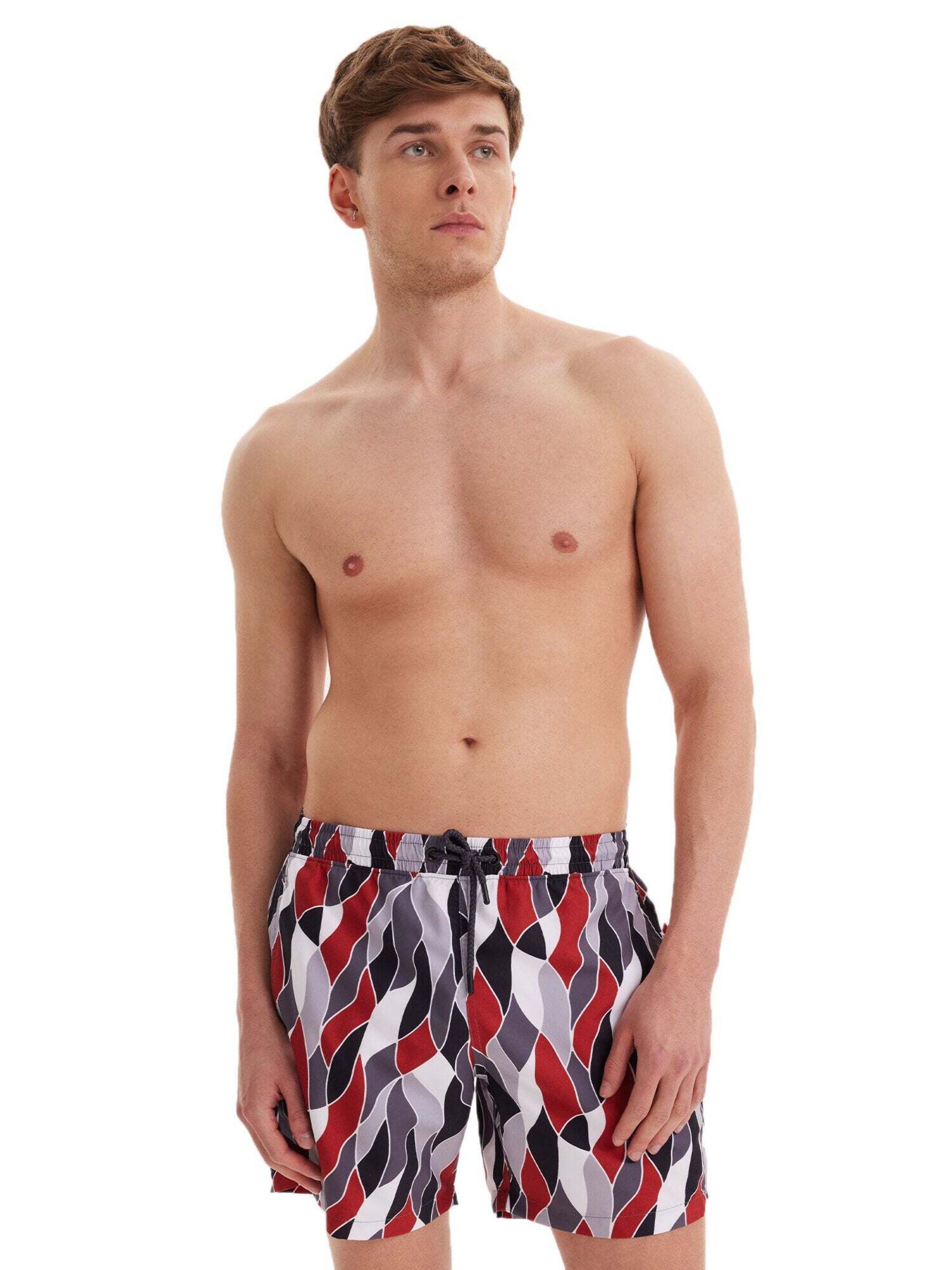 WESTMARK LONDON Badeshorts 'Geometric' i grå: forside