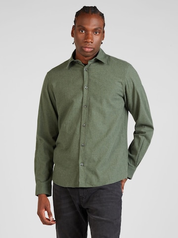 s.Oliver Regular fit Button Up Shirt in Green: front