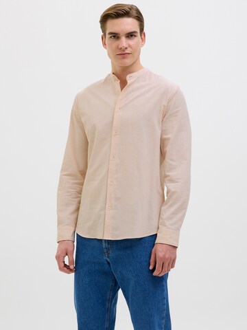 JJ Rebel Comfort fit Overhemd 'JREBMOSS' in Oranje: voorkant