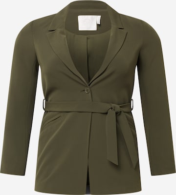 Guido Maria Kretschmer Curvy Blazer 'Franja' in Green: front