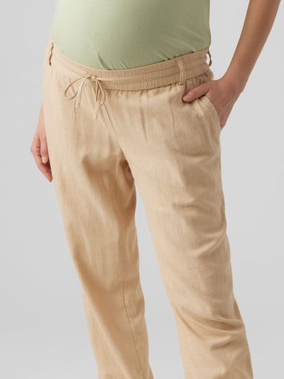 MAMALICIOUS Pantalon 'Beach' en beige foncé, Vue avec produit