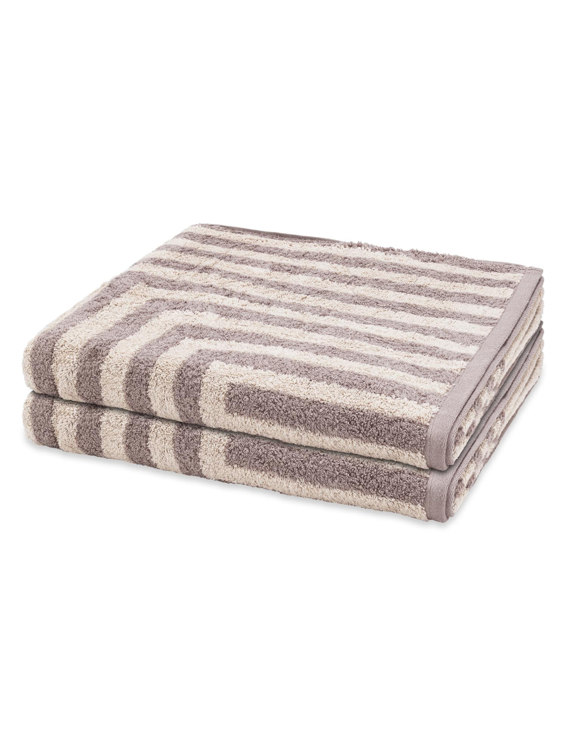 ROSS Towel 'Grafik' in Beige: front
