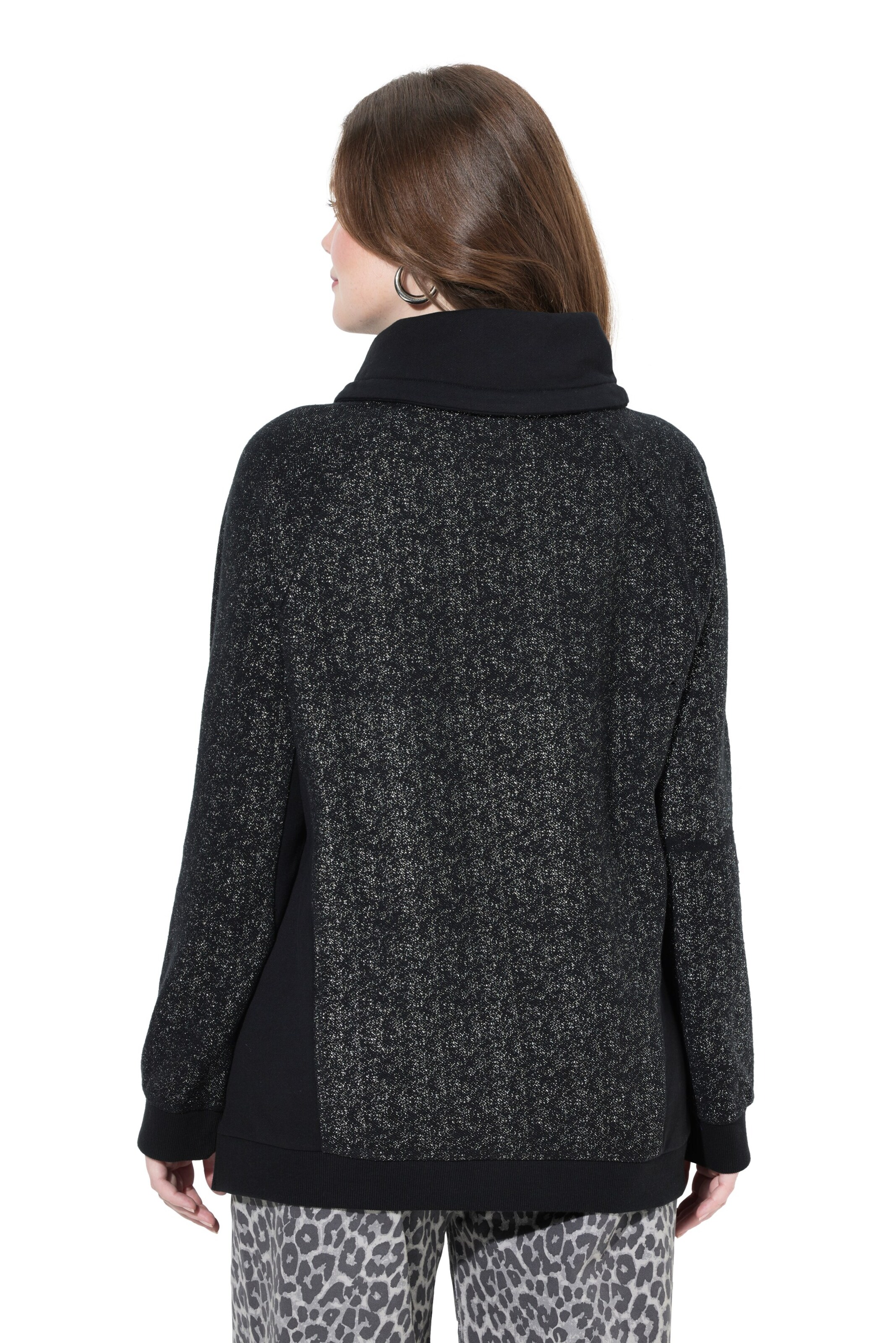 Ulla Popken Sweatshirt in Zwart