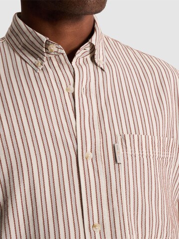 CAST IRON Comfort Fit Skjorta 'Relaxed fit shirt with stripe pattern' i brun