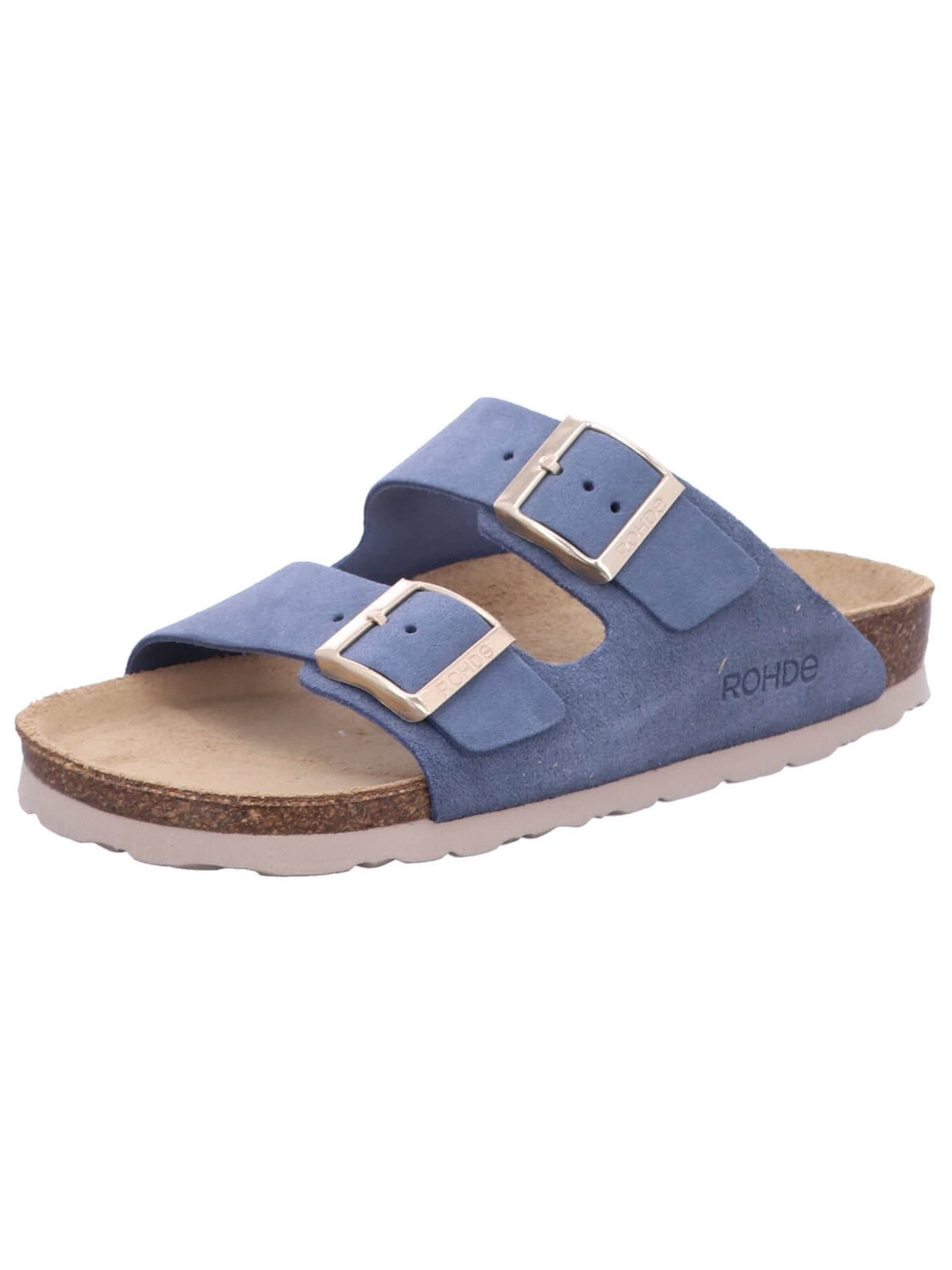 ROHDE - Zapatos abiertos 'Pantolette Damen 5590/55 Echtleder in blau' en azul: frente