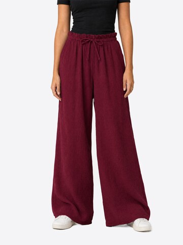 Wide Leg Pantalon ' Liska ' Seasons of April en rouge : devant