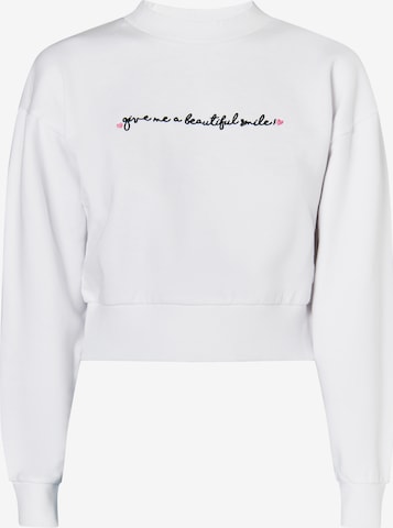 MYMO Sweatshirt 'Keepsudry' i hvit: forside