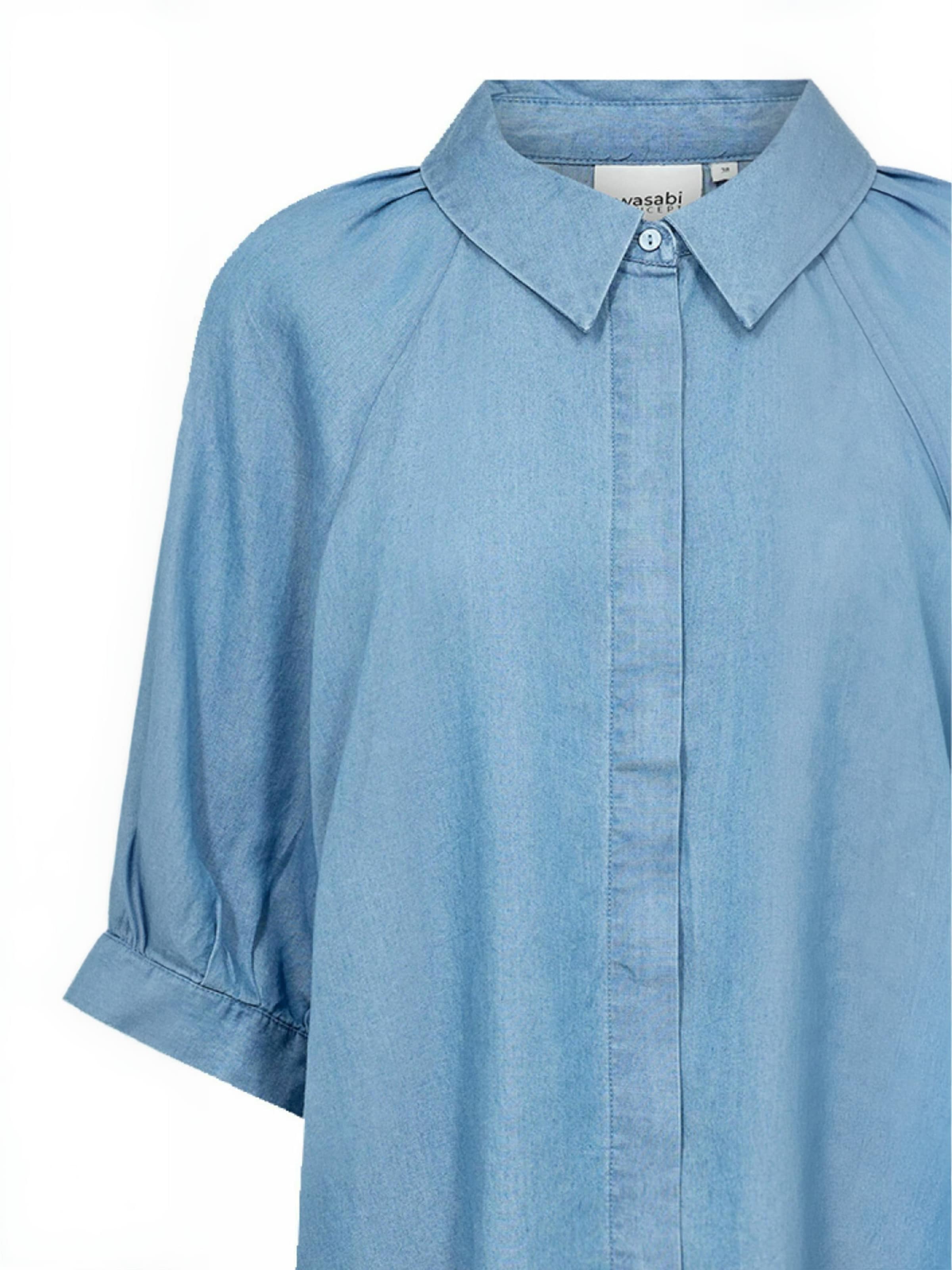 Wasabi Concept - Camisa ' WA-FLORA ' em azul