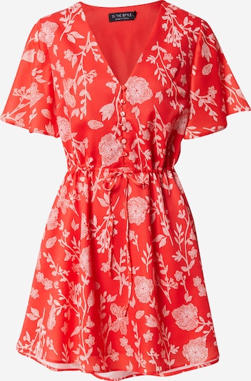 In The Style Καλοκαιρινό φόρεμα 'JOSSA' σε κόκκινο φωτιάς / λευκό, Άποψη προϊόντος