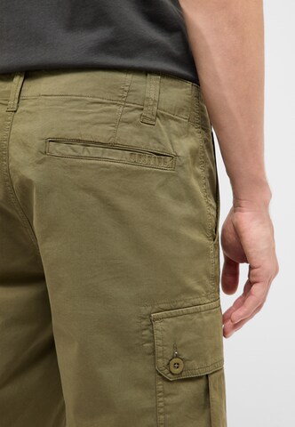 MUSTANG Wide leg Cargo Pants 'Harry Papertouch' in Green