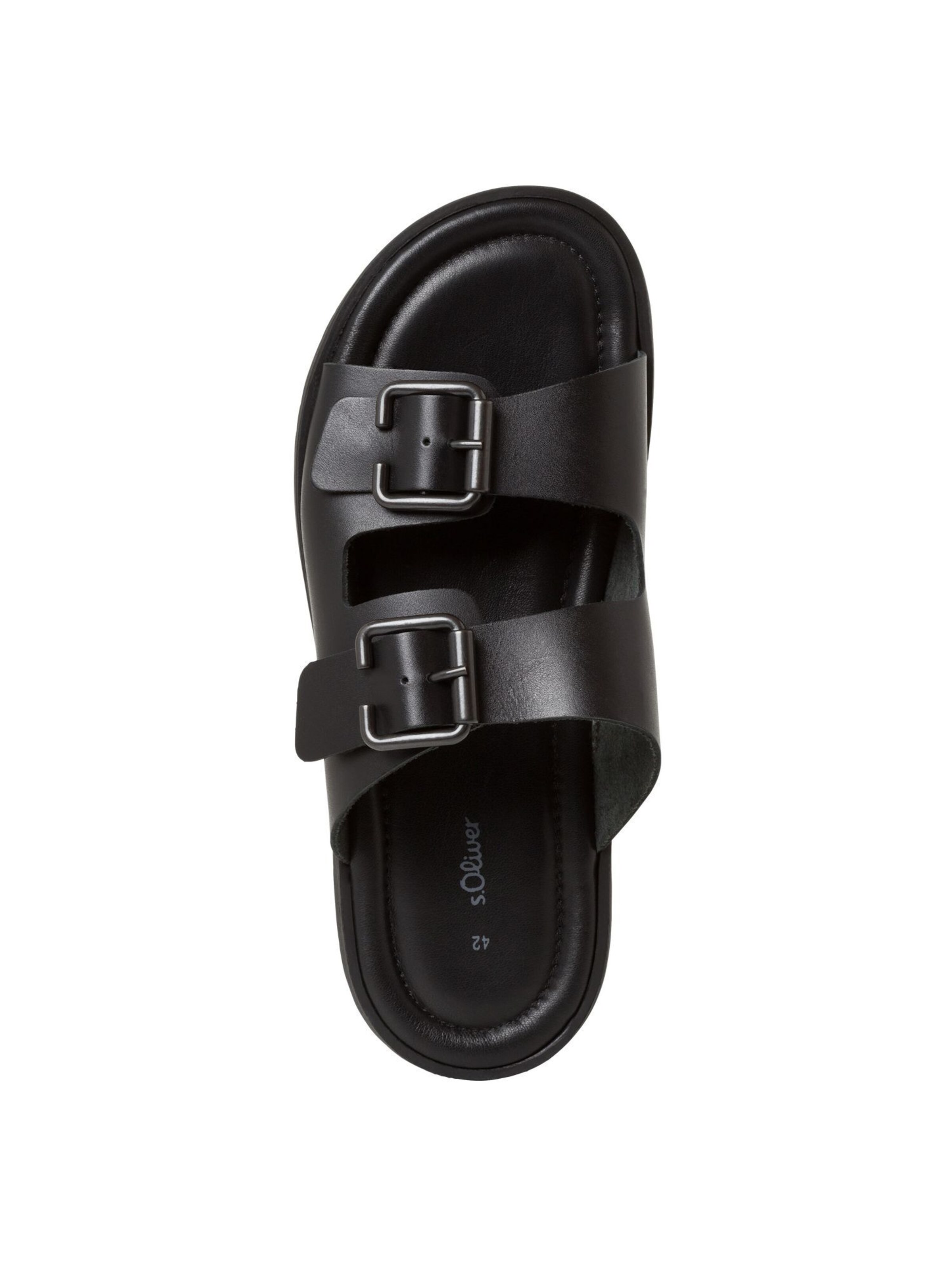 s.Oliver Pantolette in Schwarz