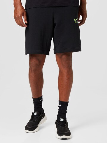 Nike Sportswear Regularen Hlače | črna barva: sprednja stran