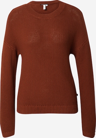 Pull-over QS en marron : devant