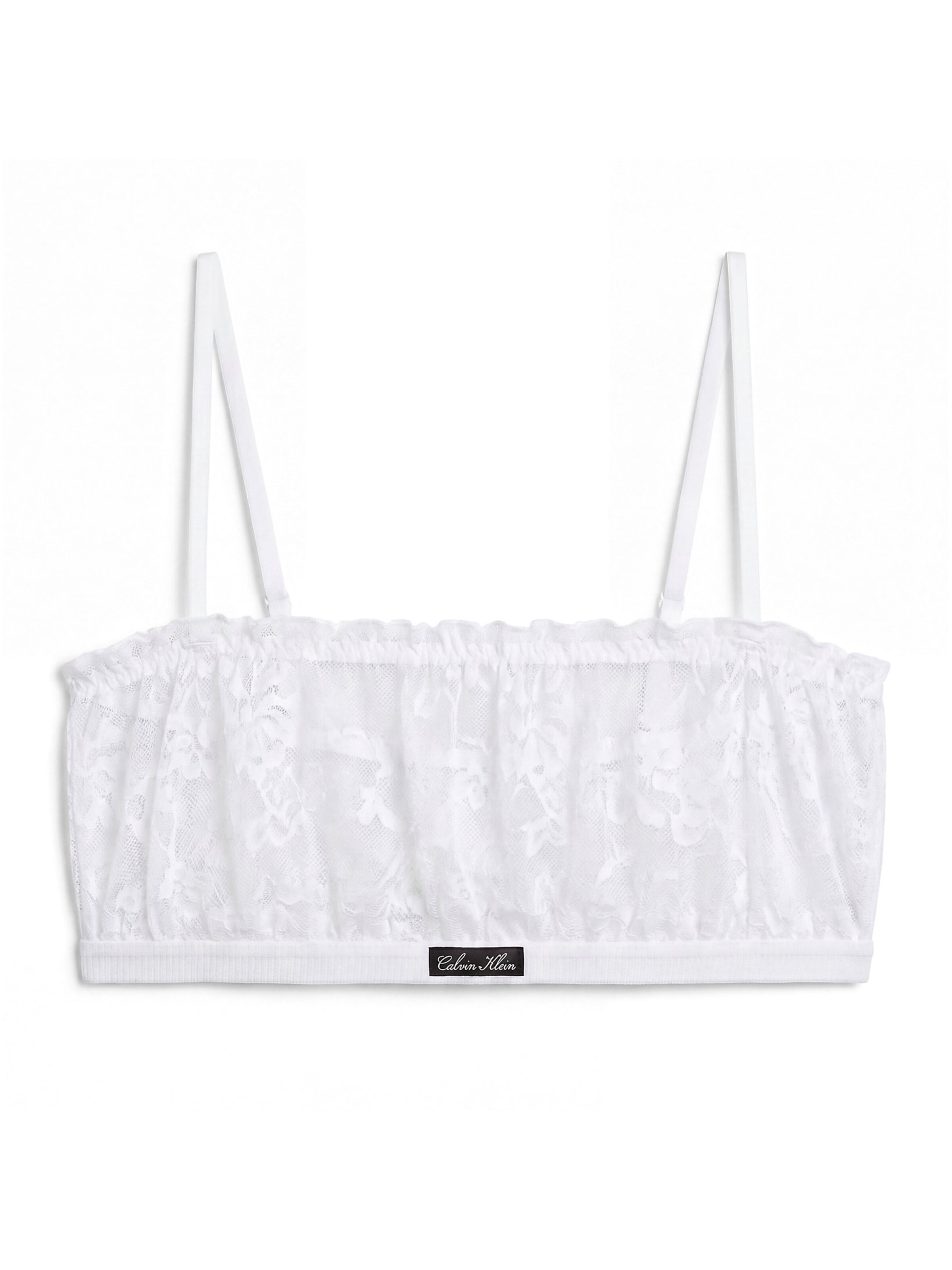 Calvin Klein Bandeau BH in Wit: voorkant