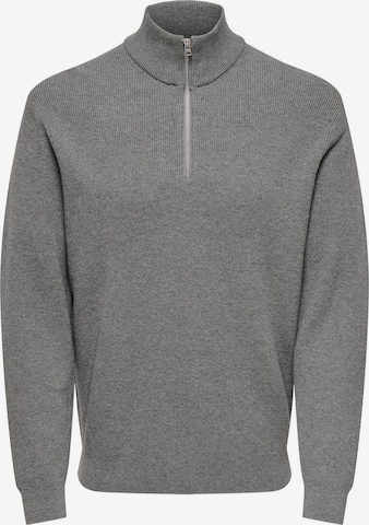 Only & Sons Sweatshirt 'Phil' in Grey: front