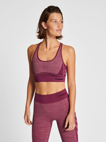 Hummel Bustier Sporttop in Lila: voorkant