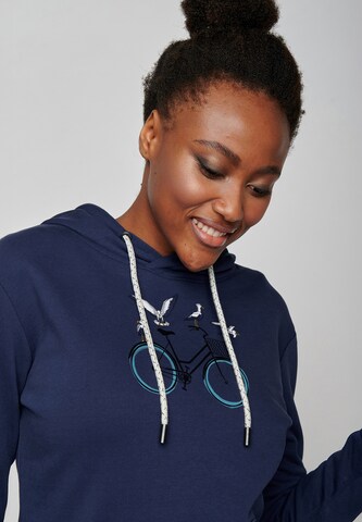 GREENBOMB Sweatshirt 'Bike Seagulls' in Blauw