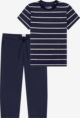 SCHIESSER Pajama 'Mix & Relax' in Blue: front