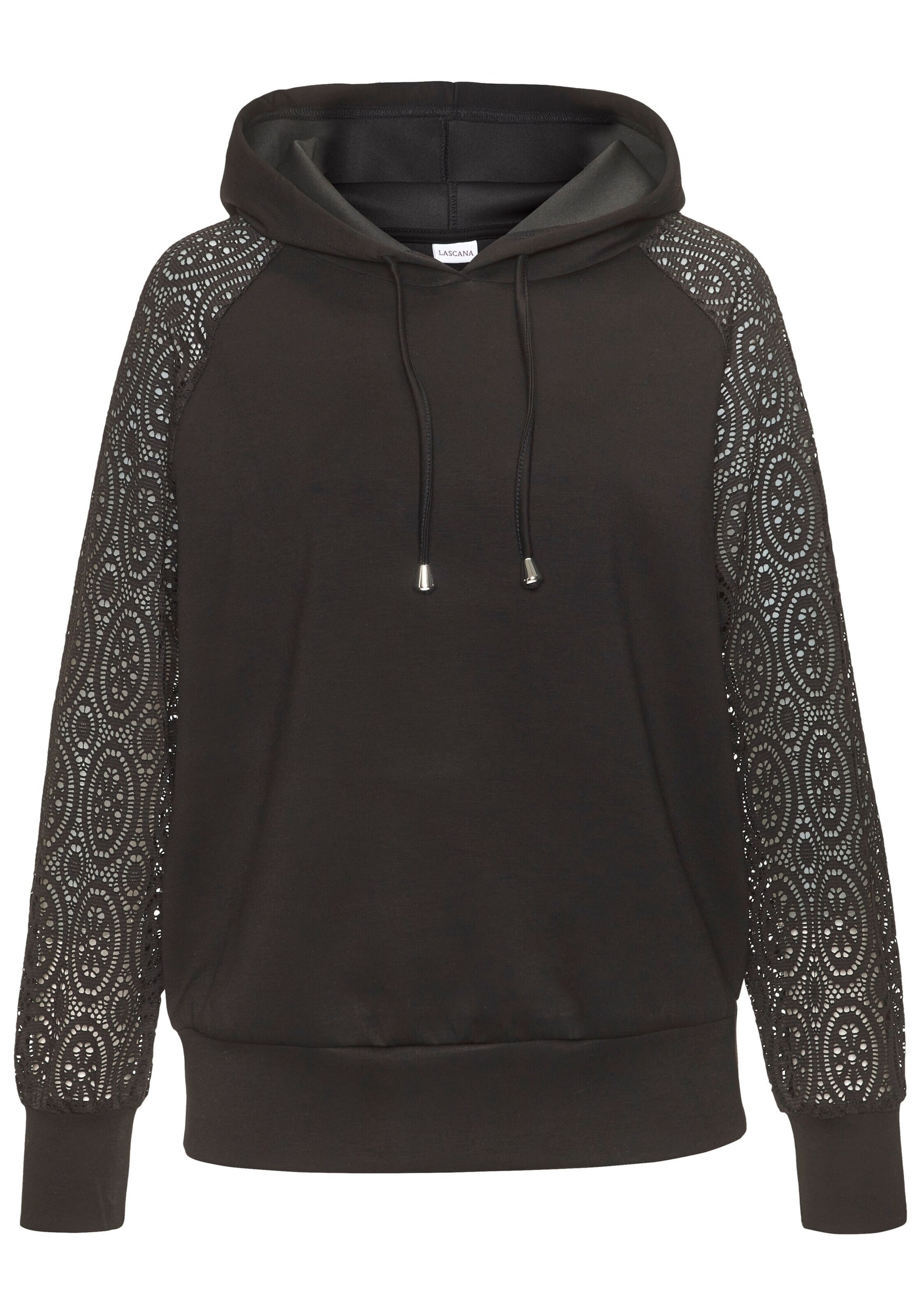 LASCANA Sweatshirt in Schwarz: Vorderseite