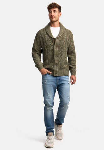 INDICODE JEANS Gebreid vest ' Ilterly ' in Groen