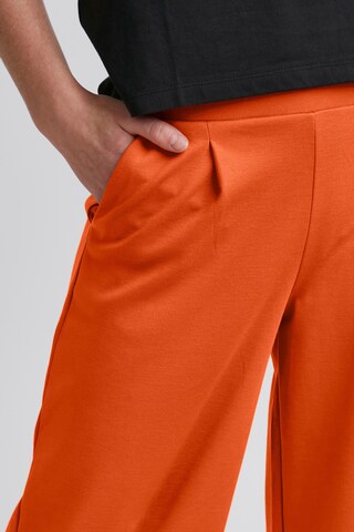 Wide Leg Pantalon à pince 'KATE' ICHI en orange