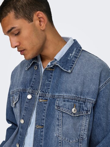 Only & Sons Prehodna jakna 'ONSJUST' | modra barva