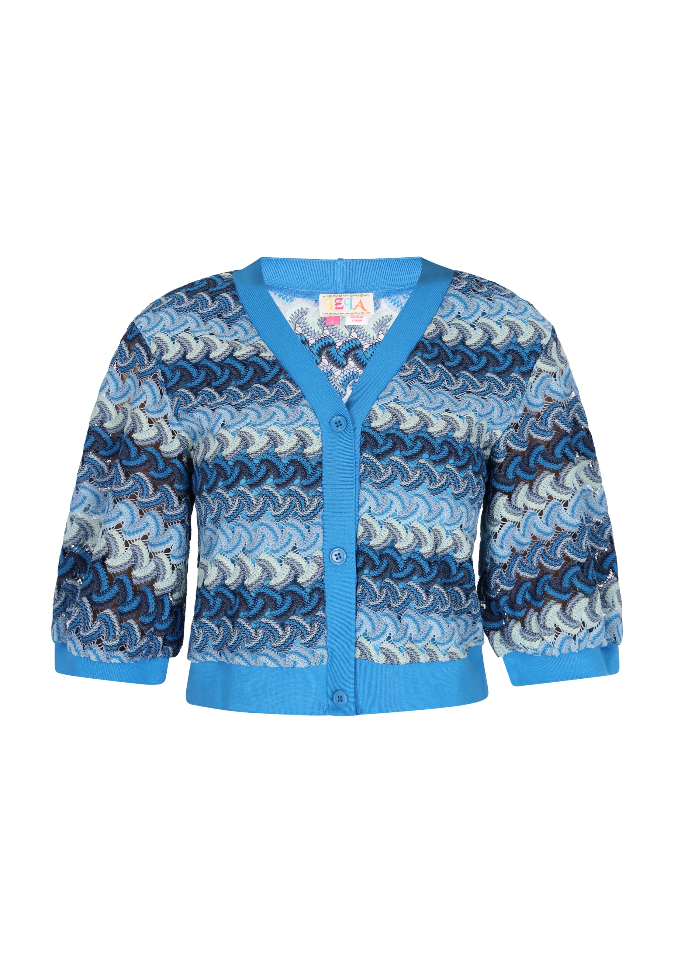 IZIA Strickjacke in Blau: Vorderseite