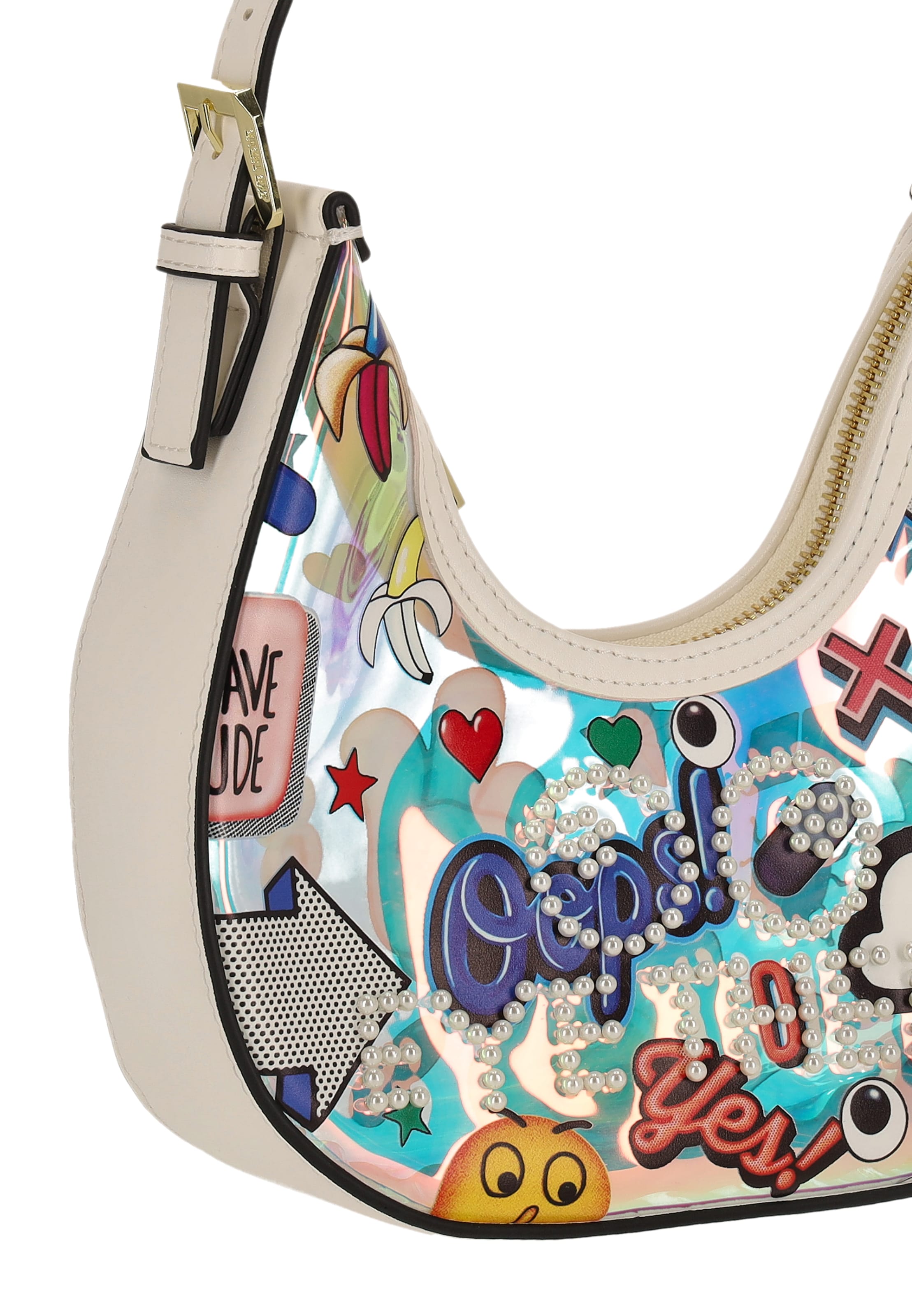 MYMO - Mala de ombro 'Pop Eyetheme' em azul