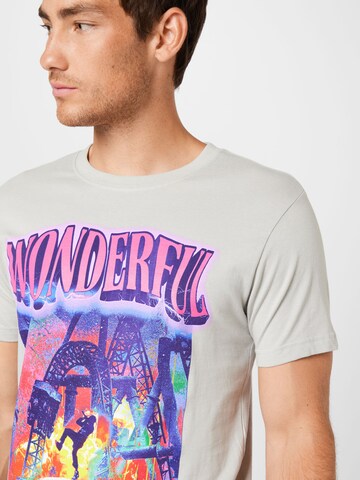 Mister Tee - Camisa 'Wonderful' em cinzento