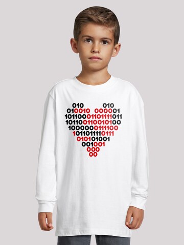 T-Shirt 'I love you 01001001 Binary Code Herz Valentinstag' F4NT4STIC en blanc : devant