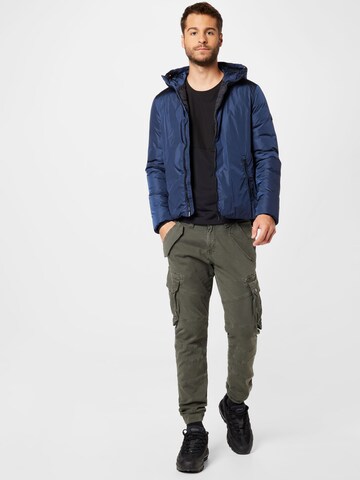 ALPHA INDUSTRIES - Tapered Calças cargo 'Combat' em cinzento