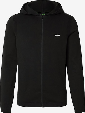 BOSS Green - Sudadera con cremallera 'Ever-X' en negro: frente