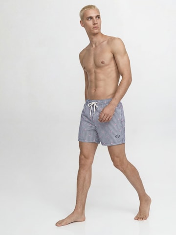 JACK & JONES Plavecké šortky 'JPSTMaui Breeze' – modrá