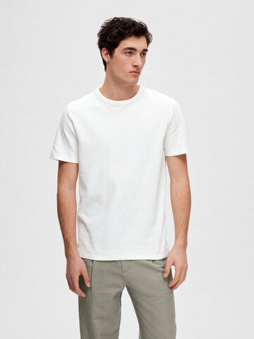 SELECTED HOMME T-shirt i vit: framsida