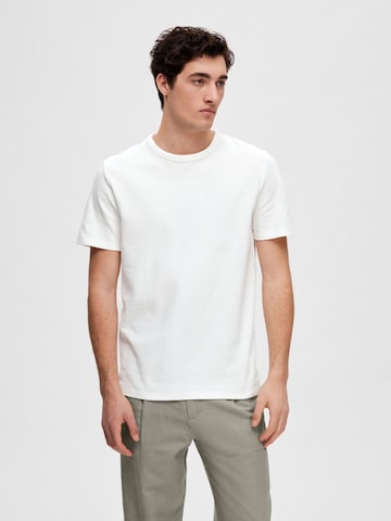 SELECTED HOMME - Camiseta en blanco: frente
