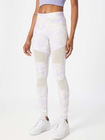 Urban Classics Skinny Leggings - lila: elől